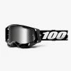 MASQUE 100% RACECRAFT BLACK - MIRROR SILVER LENS -BIKE Soldes 2023 T21GGL100RBS 2000