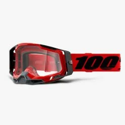 MASQUE 100% RACECRAFT RED - CLEAR LENS