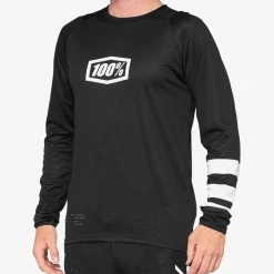 MAILLOT MANCHES LONGUES 100% R-CORE BLACK/WHITE