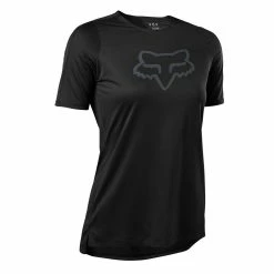 MAILLOT MANCHES COURTES FOX WOMEN FLEXAIR BLACK